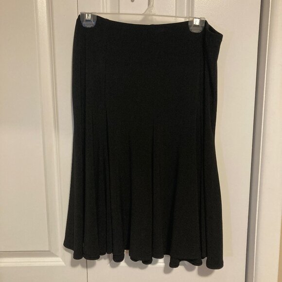 Joseph Ribkoff Black Pull On Midi Swing Skirt, Size 16 - Picture 1 of 4